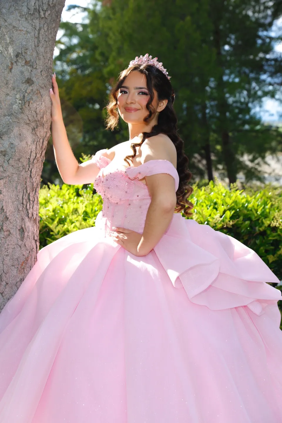 Quinceañera dress and ceremony details